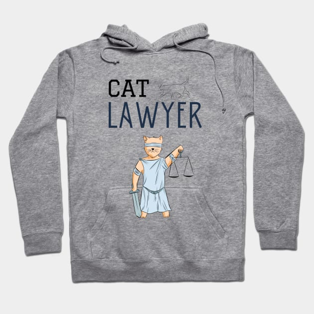 Cat lawyer Hoodie by cypryanus